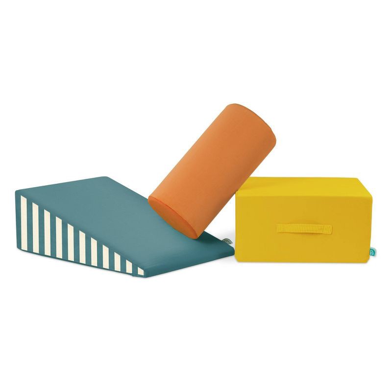 slide 9 of 9, B. toys Modular Foam Shapes Playset with Ramp- Wonder Shapes Balance Board, 1 ct