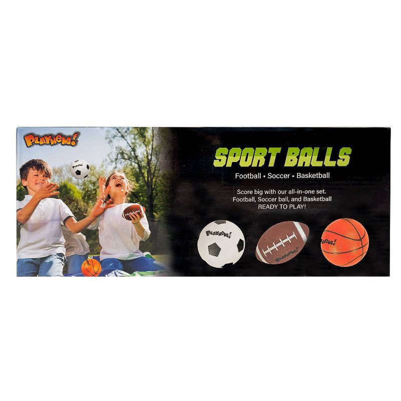 slide 3 of 8, Playhem 5" Mini Sports Play Hand Balls 3pk, 3 ct