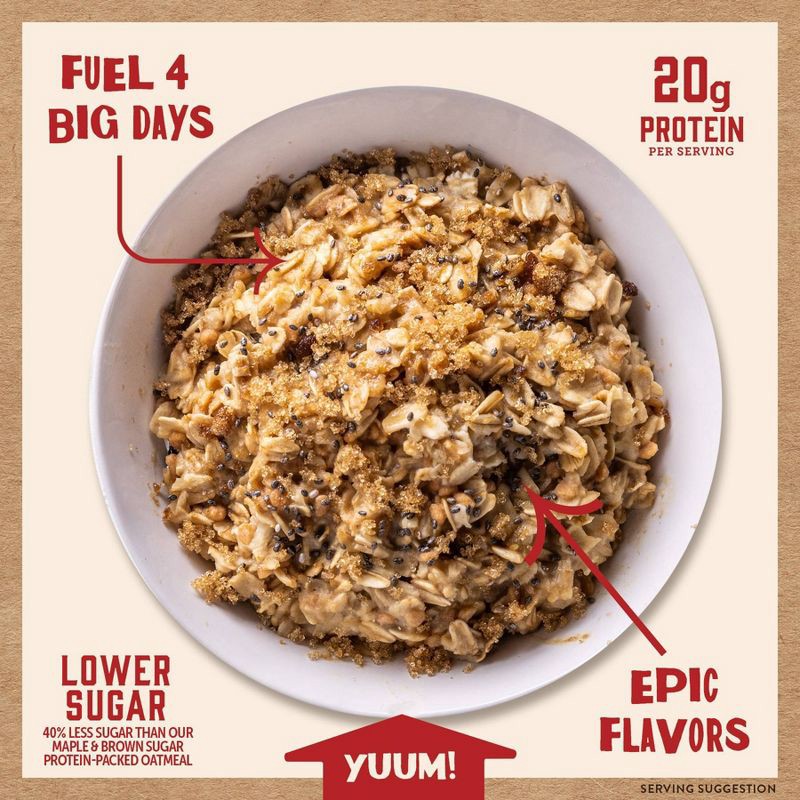 slide 5 of 6, Kodiak Cakes Peak Protein Packed Maple Brown Sugar Oatmeal - 10.58oz/4ct, 10.58 oz, 4 ct