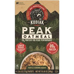 Kodiak Cakes Peak Protein Packed Maple Brown Sugar Oatmeal - 10.58oz/4ct