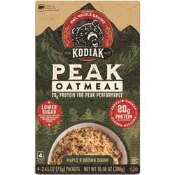 Kodiak Cakes Peak Protein Packed Maple Brown Sugar Oatmeal - 10.58oz/4ct