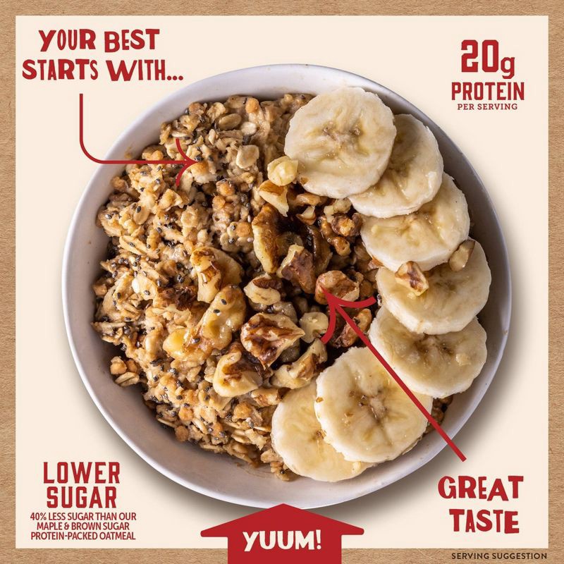slide 5 of 6, Kodiak Cakes Peak Protein Packed Banana Nut Oatmeal - 12.58oz/4ct, 12.58 oz, 4 ct