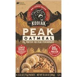 Kodiak Cakes Peak Protein Packed Banana Nut Oatmeal - 12.58oz/4ct