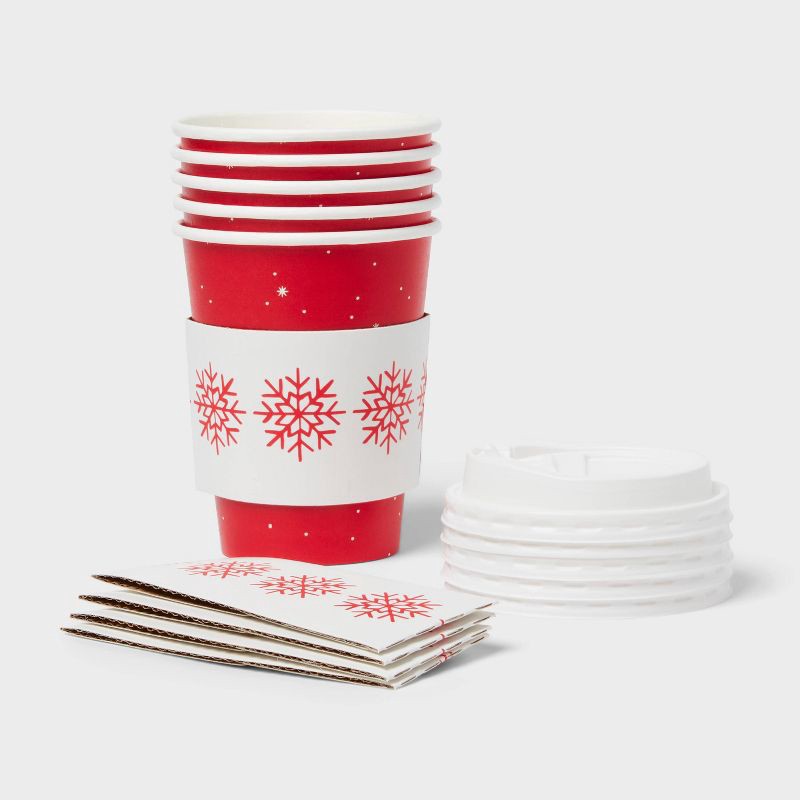 slide 1 of 3, 5ct Christmas Snowflake Beverage Cup - Spritz™, 5 ct