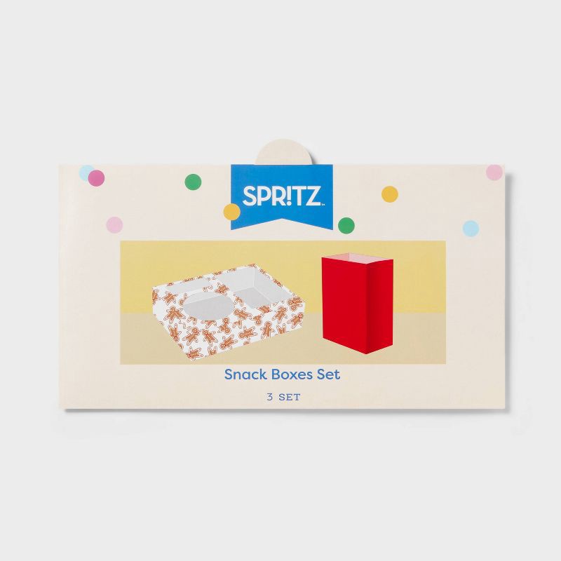 slide 1 of 3, 3ct Christmas Gingerbread Movie Snack Box - Spritz™, 3 ct