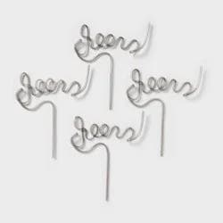 4ct New Year's Eve Cheers Script Straws - Spritz™