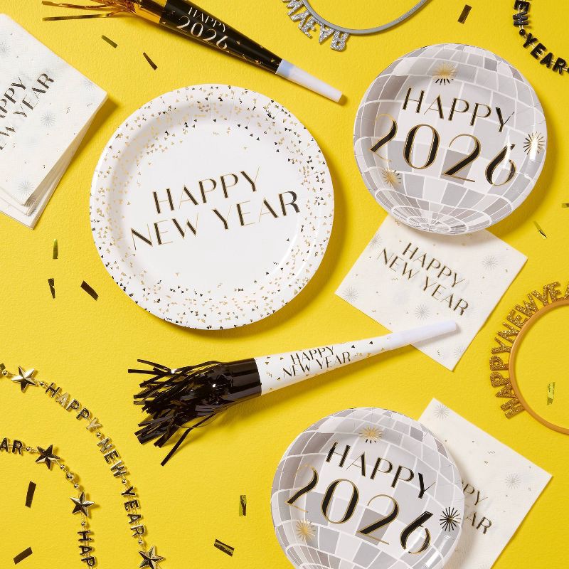 slide 2 of 3, 30ct New Year's Eve Confetti Beverage Napkins - Spritz™, 30 ct