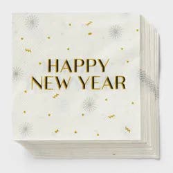 30ct New Year's Eve Confetti Beverage Napkins - Spritz™