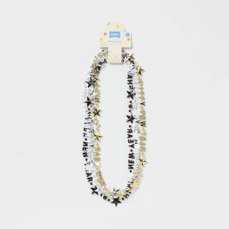 slide 4 of 4, 4ct New Year's Eve Colorful Beads - Spritz™, 4 ct