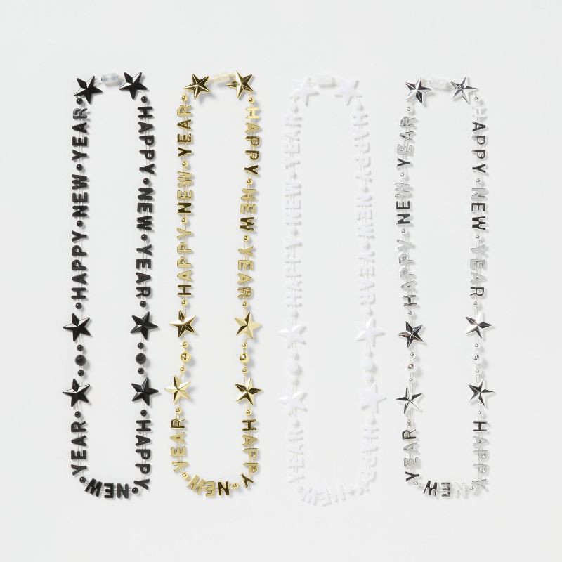 slide 1 of 4, 4ct New Year's Eve Colorful Beads - Spritz™, 4 ct