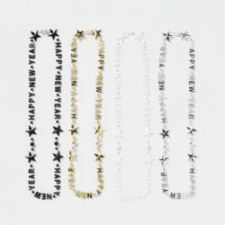 4ct New Year's Eve Colorful Beads - Spritz™