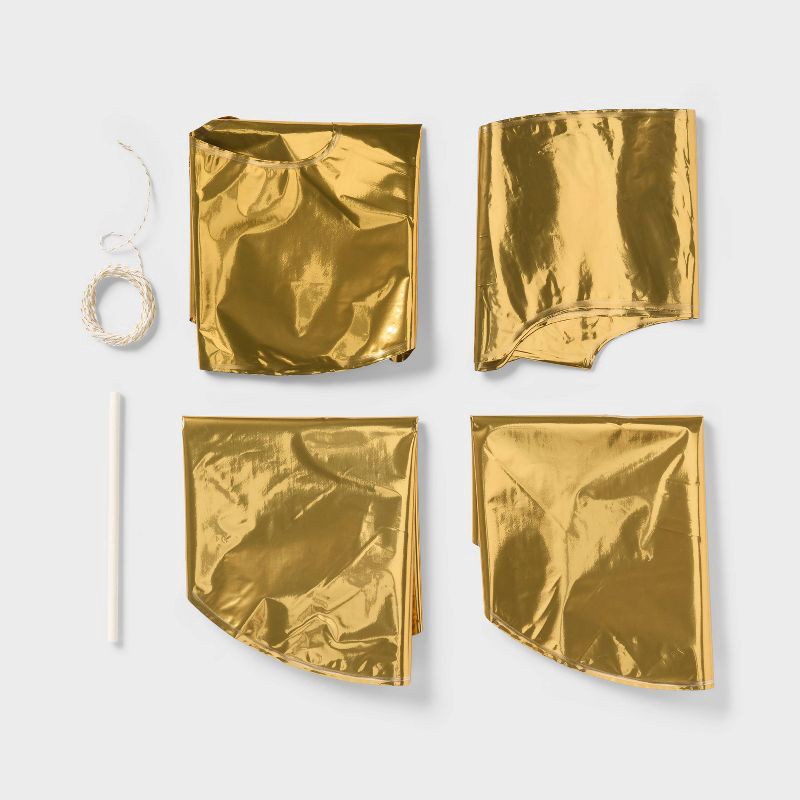 slide 3 of 4, New Year's Eve '2026' Gold Foil Balloon Banner - Spritz™, 1 ct