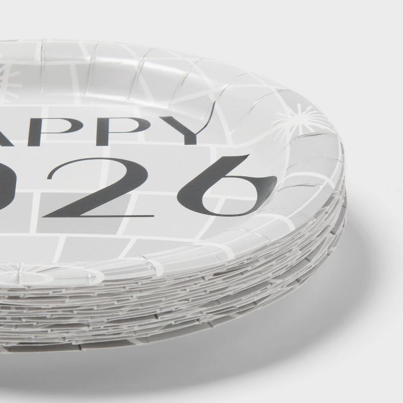 slide 3 of 3, 20ct New Year's Eve Disco Snack Plates - Spritz™, 20 ct