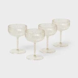 4ct New Year's Eve Gold Glitter Champagne Coupe - Spritz™