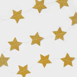 New Year's Eve Gold Stars Paper Garland - Spritz™