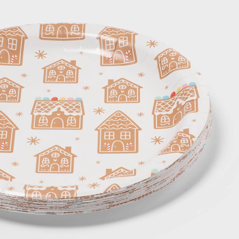 slide 3 of 3, 10ct Christmas Gingerbread Dinner Plates - Spritz™, 10 ct