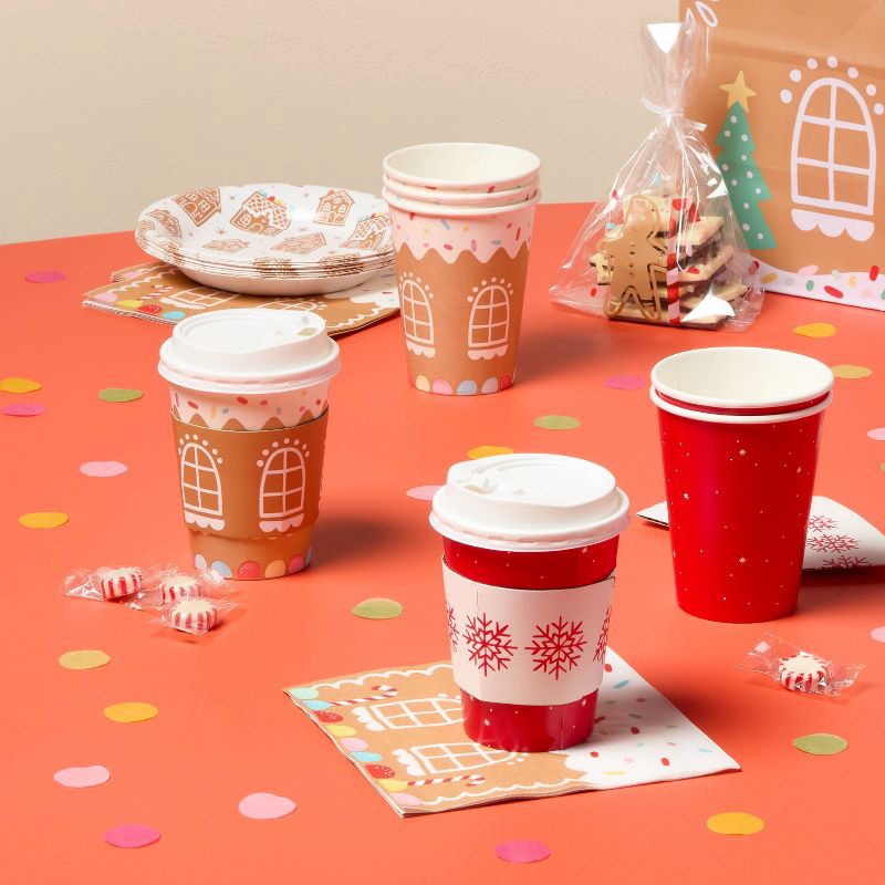 slide 2 of 3, 5ct Christmas Gingerbread House Beverage Cup - Spritz™, 5 ct