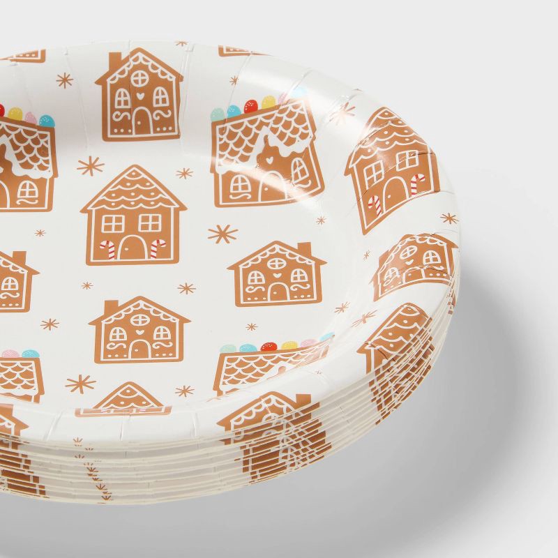 slide 2 of 2, 20ct Christmas Gingerbread Snack Plates - Spritz™, 20 ct