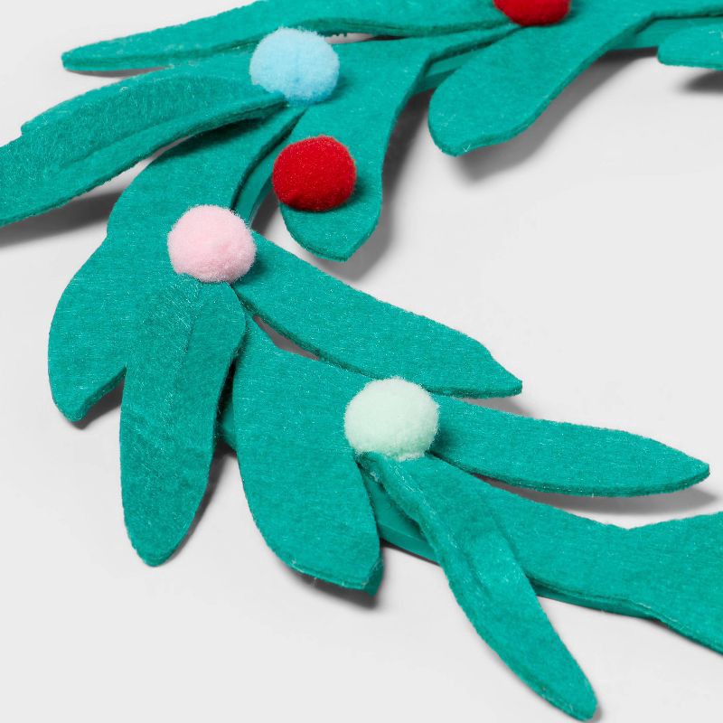 slide 3 of 3, Christmas Felt Mini Wreath - Spritz™, 1 ct