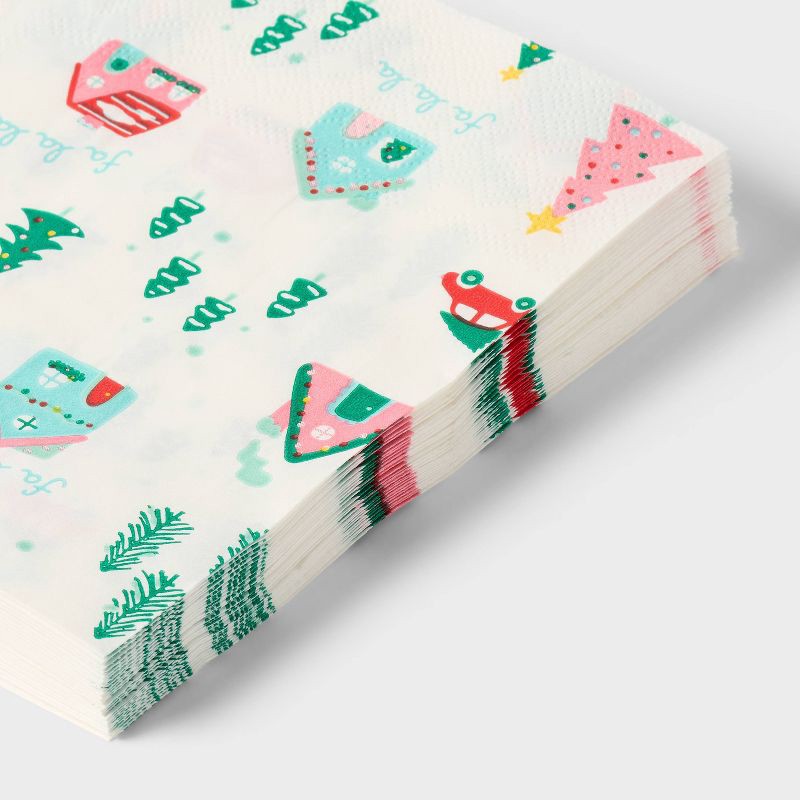 slide 2 of 2, 30ct Christmas Winter Village Lunch Napkins - Spritz™, 30 ct