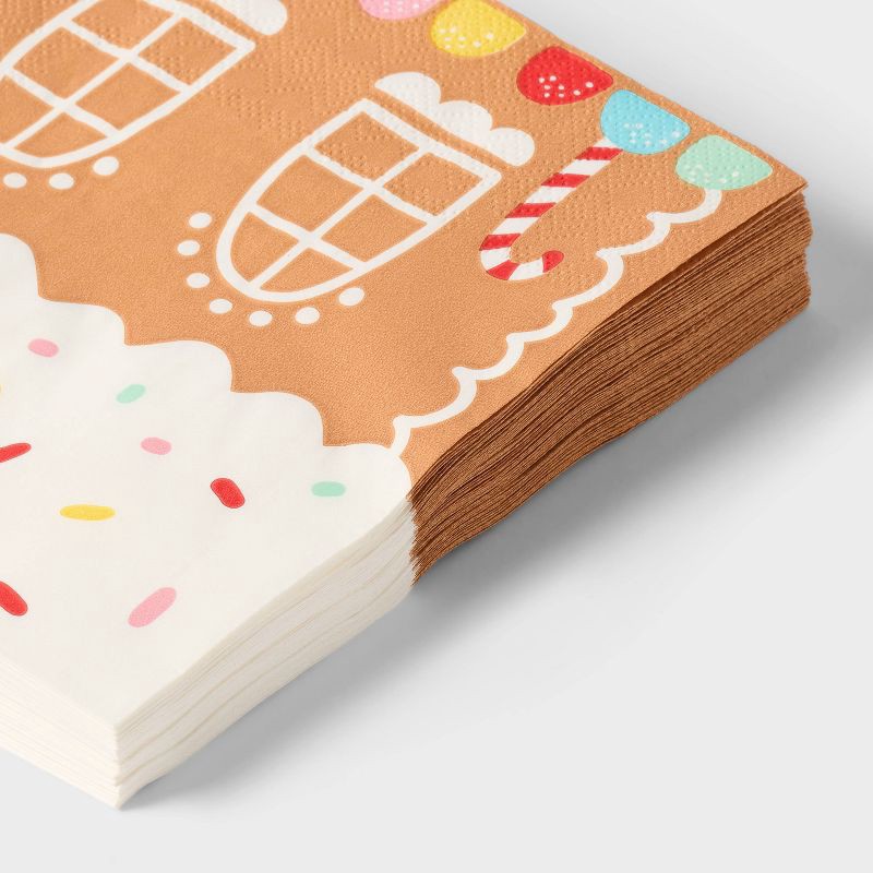slide 2 of 2, 30ct Christmas Gingerbread Lunch Napkins - Spritz™, 30 ct