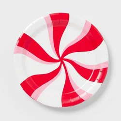 20ct Christmas Peppermint Candy Snack Plates - Spritz™