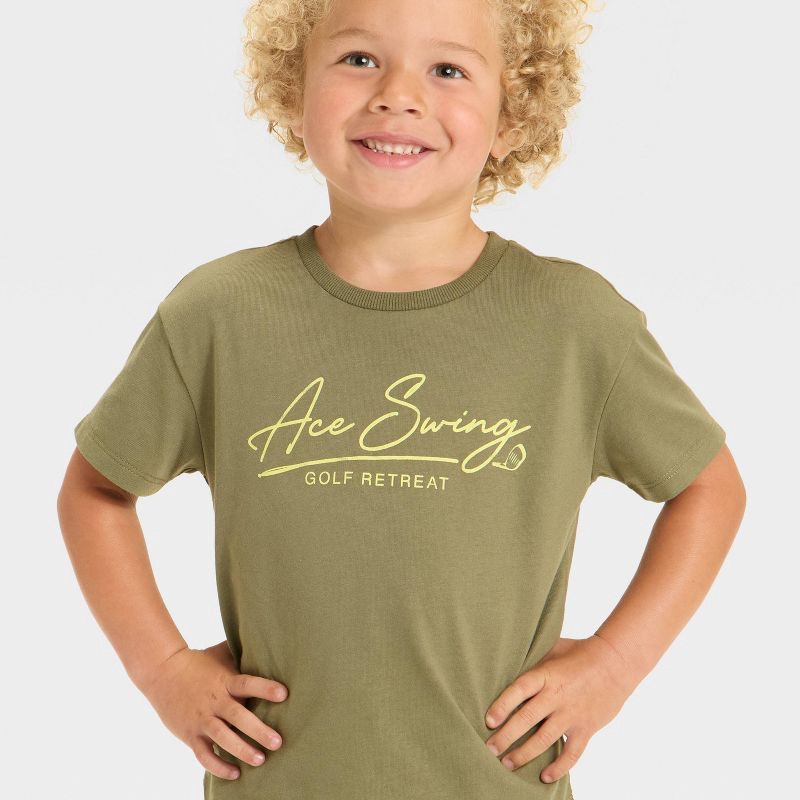 slide 3 of 4, Grayson Mini Toddler Boys' Golf T-Shirt - Green 3T, 1 ct