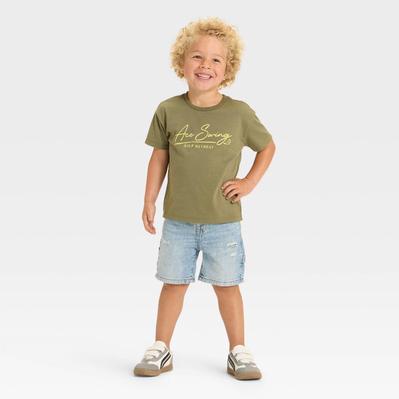 slide 2 of 4, Grayson Mini Toddler Boys' Golf T-Shirt - Green 3T, 1 ct