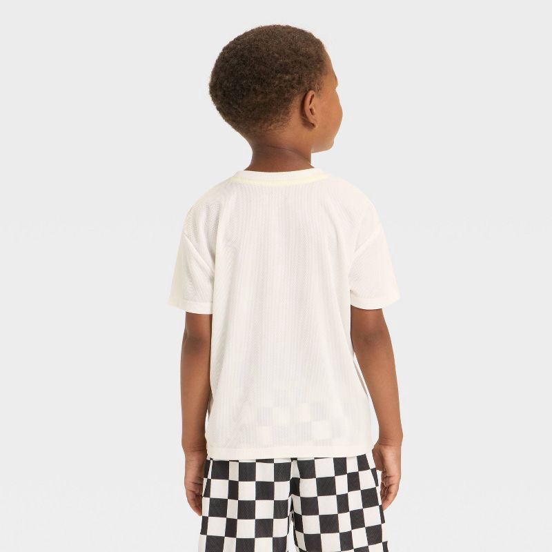slide 3 of 4, Grayson Mini Toddler Boys' Racing T-Shirt - White 5T, 1 ct