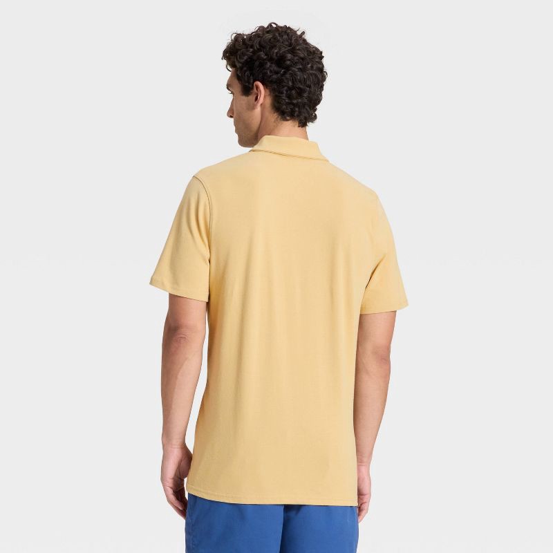 slide 3 of 3, Men's Vintage Polo Shirt - Goodfellow & Co™ Gold S, 1 ct