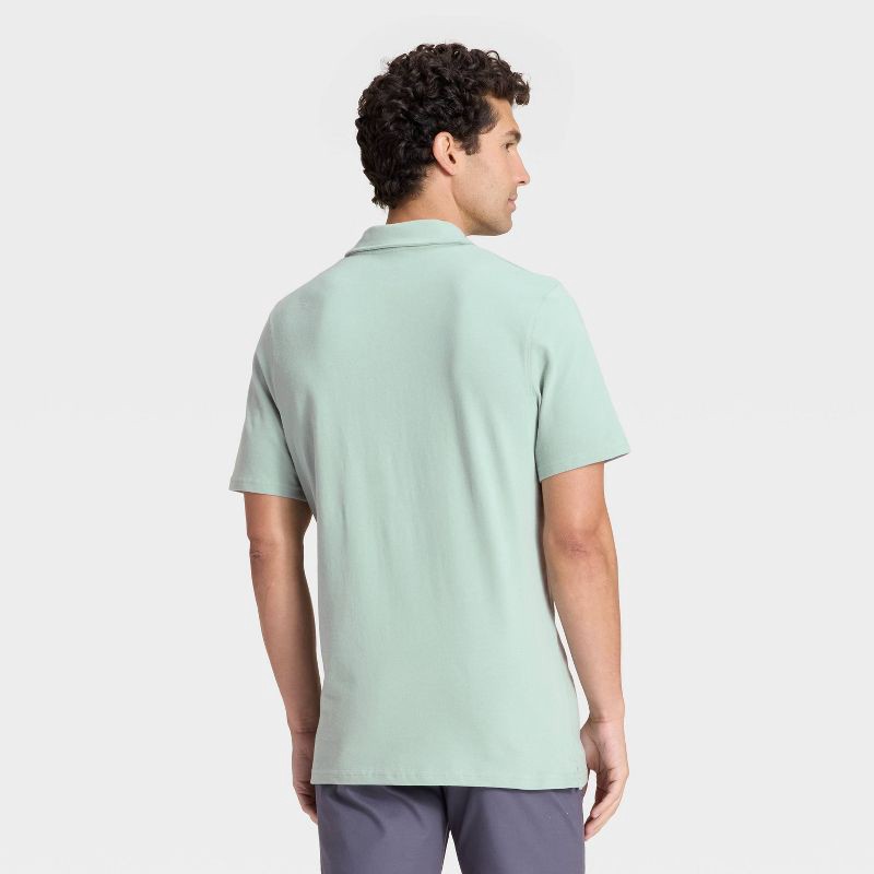 slide 2 of 3, Men's Vintage Polo Shirt - Goodfellow & Co™ Aqua Blue XL, 1 ct