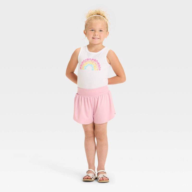 slide 3 of 3, Grayson Mini Toddler Girls' Shorts - Pink 4T, 1 ct