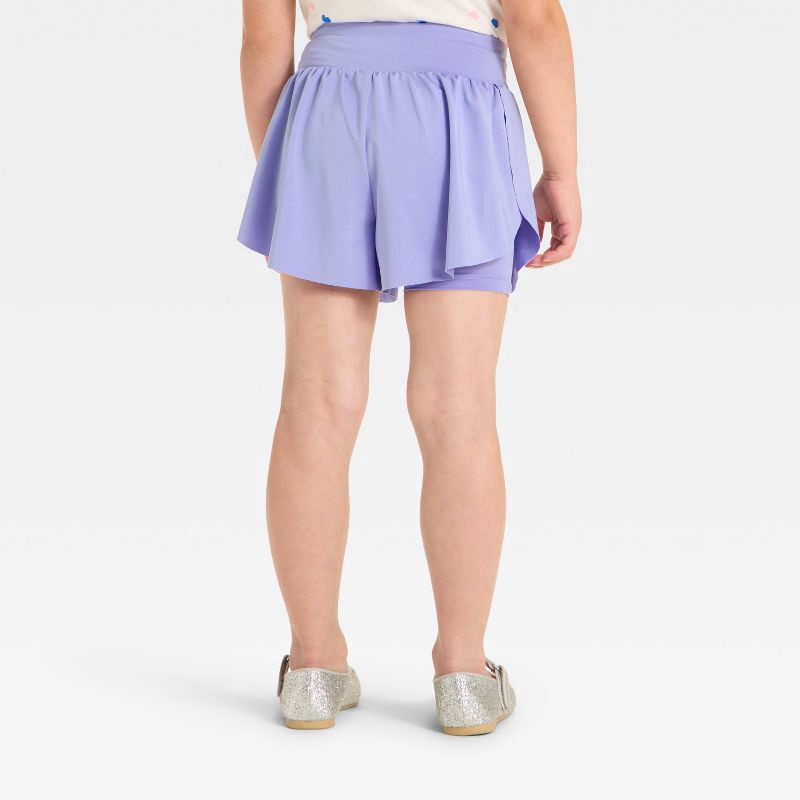 slide 2 of 3, Grayson Mini Toddler Girls' Shorts - Blue 4T, 1 ct