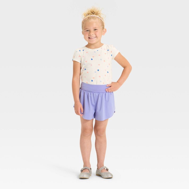 slide 3 of 3, Grayson Mini Toddler Girls' Shorts - Blue 5T, 1 ct