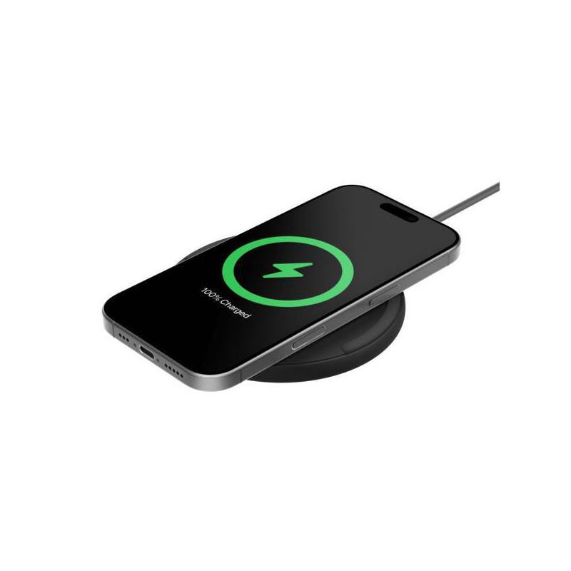 slide 5 of 12, Belkin 15W Qi Charging Pad - Black: Compatible with iPhone & Galaxy Models, 1 ct