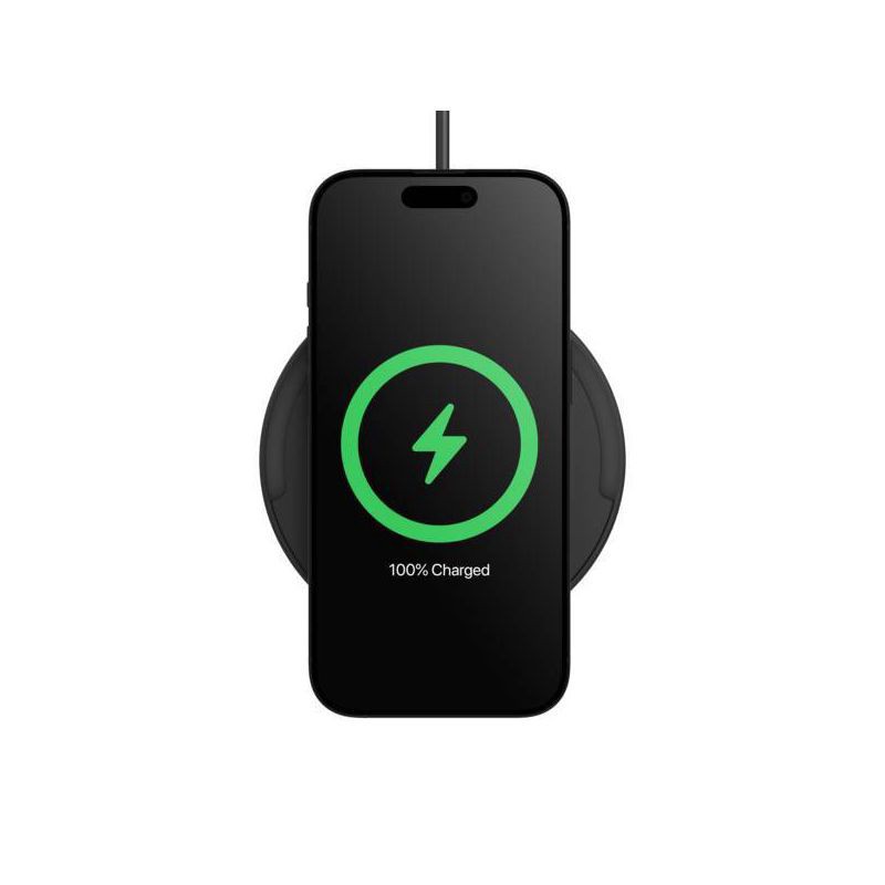 slide 6 of 12, Belkin 15W Qi Charging Pad - Black: Compatible with iPhone & Galaxy Models, 1 ct