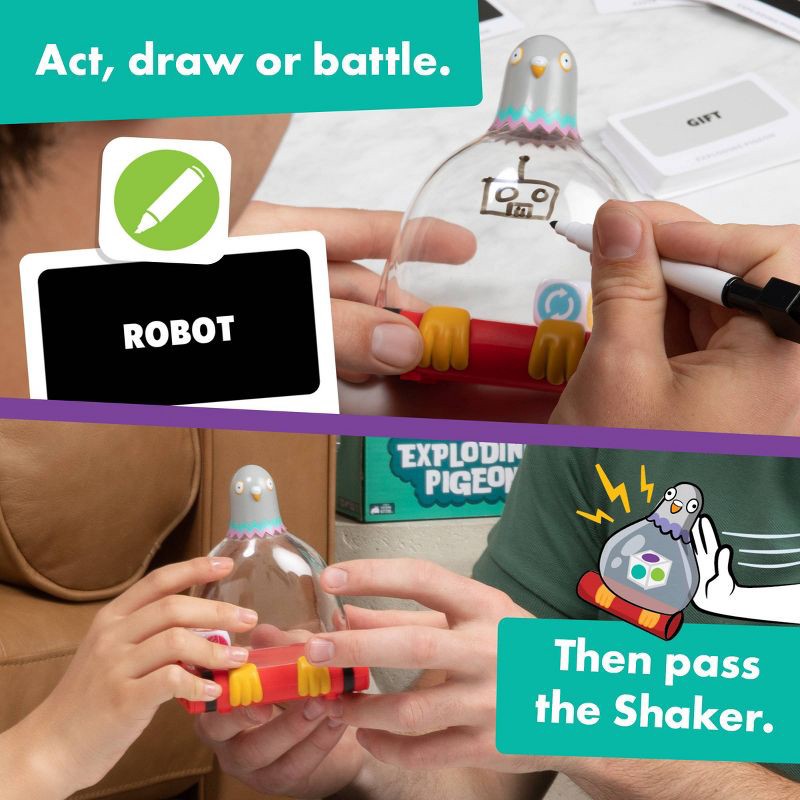 slide 8 of 9, Exploding Kittens Exploding Pigeon Game, 1 ct