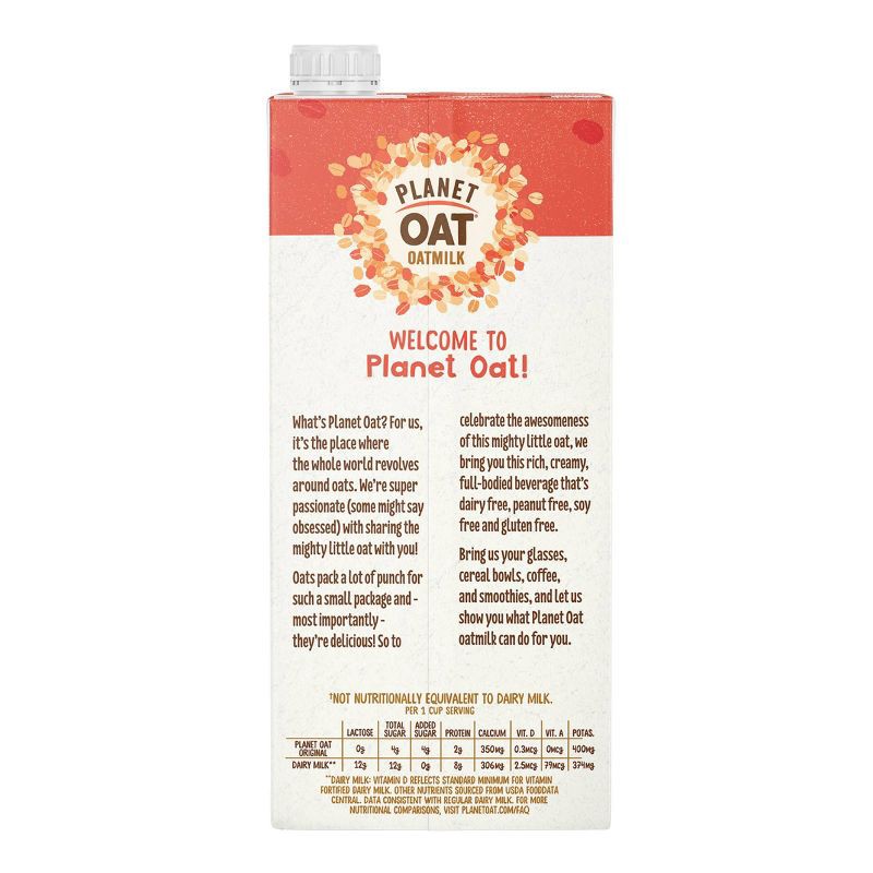 slide 2 of 4, Planet Oat Shelf Stable Original Oat Milk - 32 fl oz, 32 fl oz