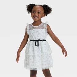 Toddler Girls' Sleeveless Halloween Ghost Tulle Dress - Cat & Jack™ Cream 12M