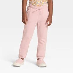 Toddler Girls' Fleece Jogger Pants - Cat & Jack™ Light Mauve 2T