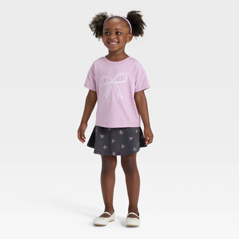 slide 2 of 3, Toddler Girls' Skort - Cat & Jack™ Charcoal Gray 12M, 1 ct