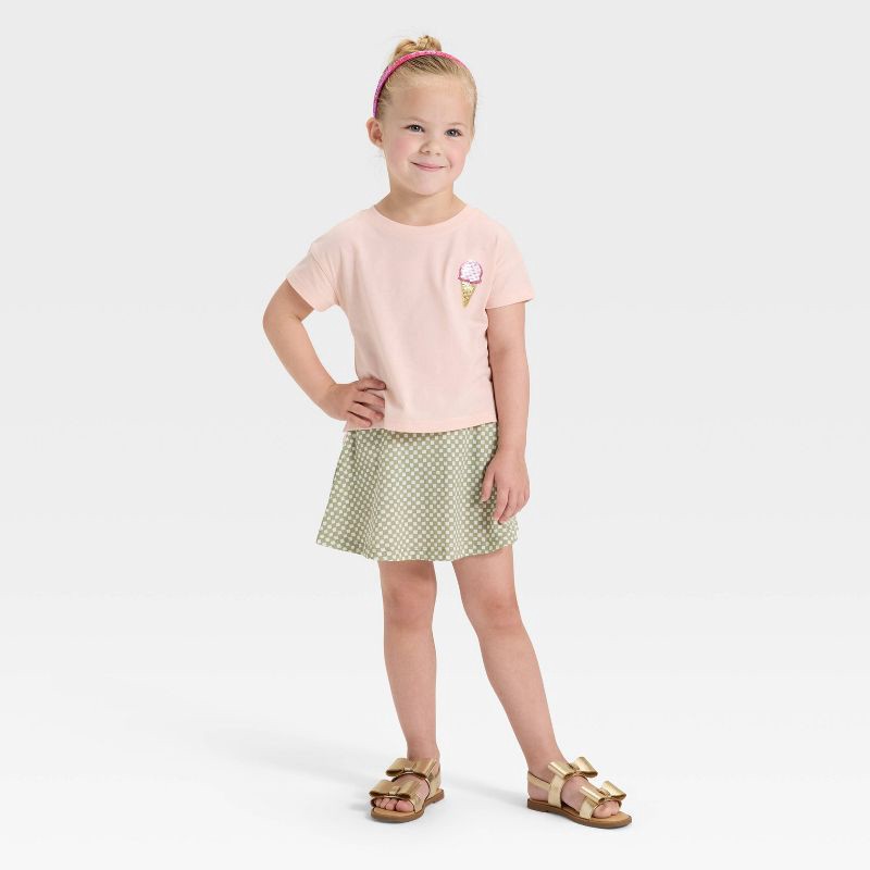 slide 2 of 3, Toddler Girls' Skort - Cat & Jack™ Light Olive 5T, 1 ct