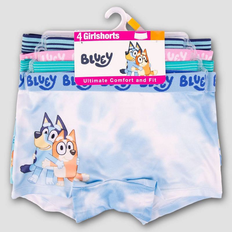 slide 2 of 4, Girls' 4pk Bluey Boxer Briefs - 6, 4 ct