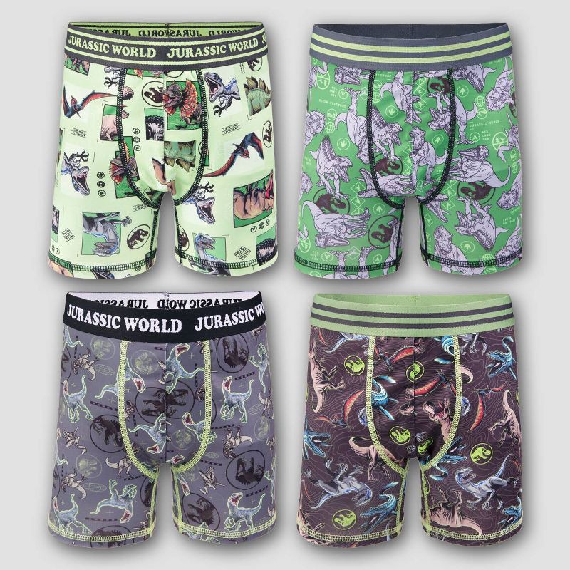 slide 1 of 4, Boys' Jurassic World Boxer Briefs - 10, 1 ct