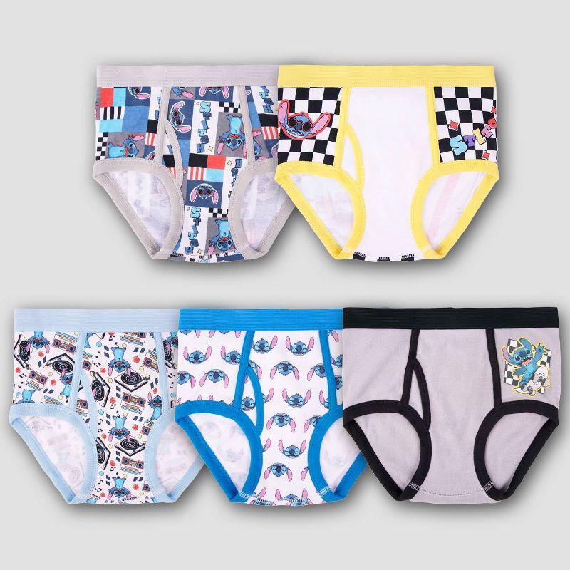 slide 1 of 5, Boys' Disney Stitch Briefs - 8, 1 ct