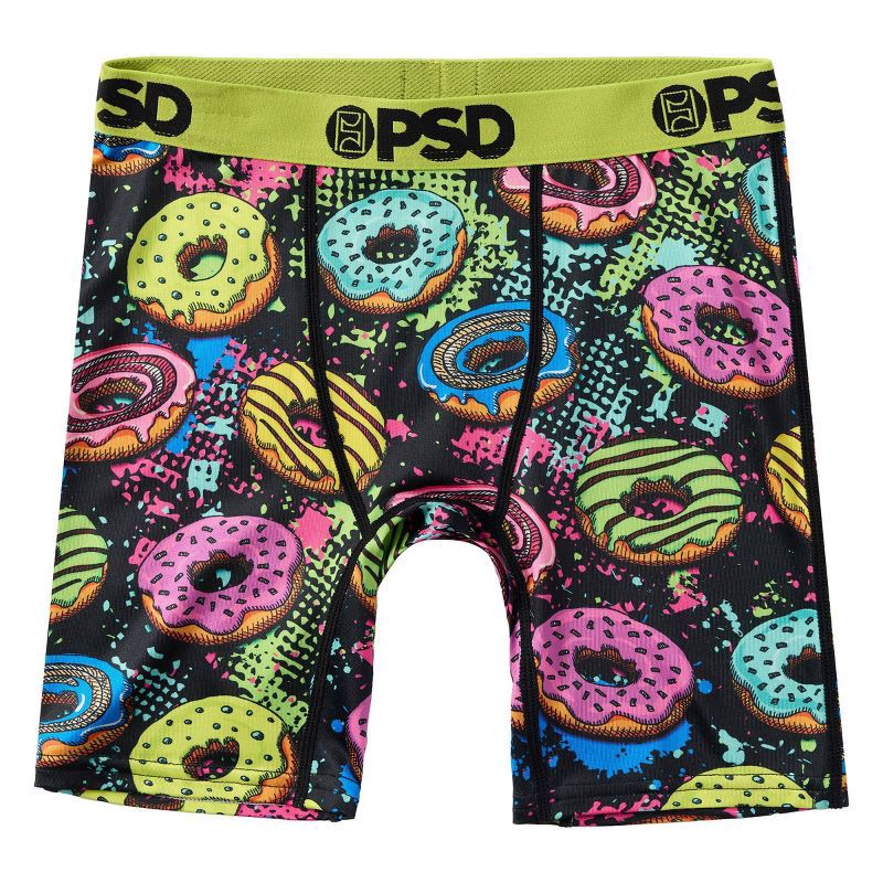 slide 2 of 4, PSD Boys' 2pk Donut Worry Printed Boxer Briefs - S, 2 ct