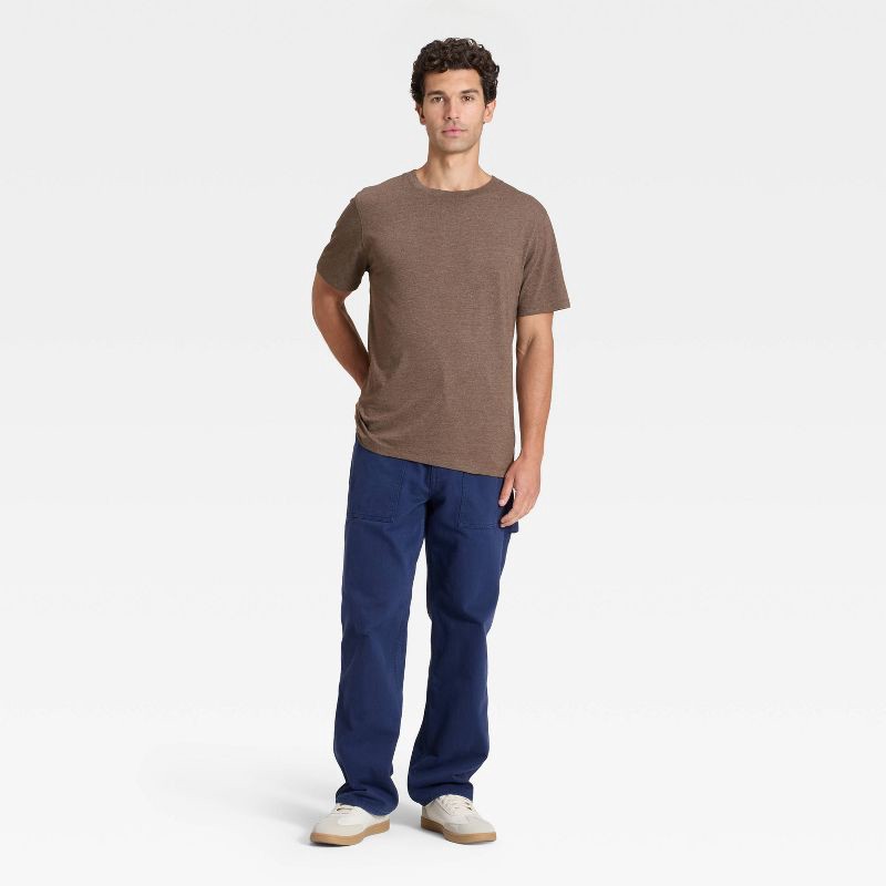 slide 3 of 3, Men's Every Wear Short Sleeve T-Shirt - Goodfellow & Co™ Brown L, 1 ct