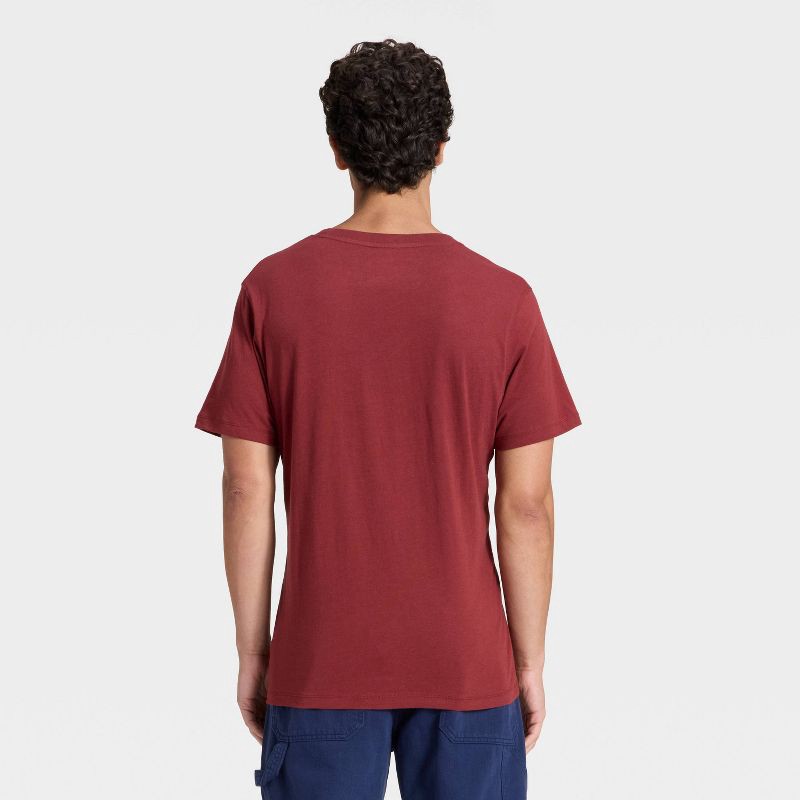 slide 2 of 3, Men's Every Wear Short Sleeve T-Shirt - Goodfellow & Co™ Dark Red L, 1 ct