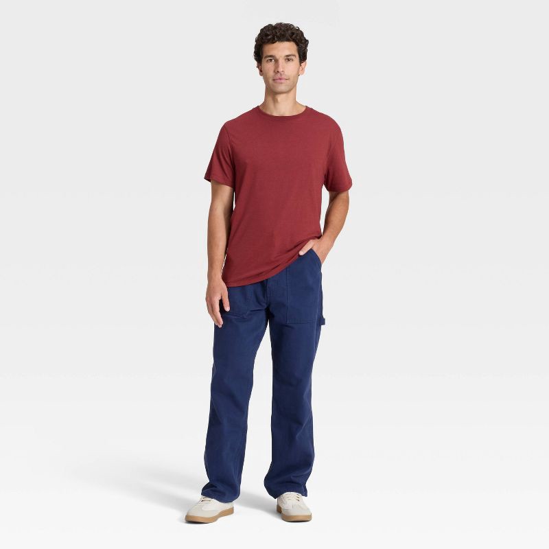 slide 3 of 3, Men's Every Wear Short Sleeve T-Shirt - Goodfellow & Co™ Dark Red L, 1 ct