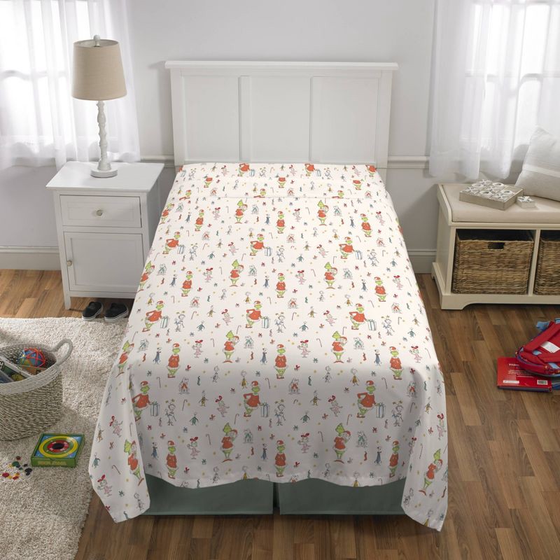slide 2 of 7, The Grinch Twin Sheet Set, 1 ct